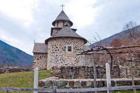 Uvaz orthodox serbian Monastery in surroundings of Zlatiborの写真素材