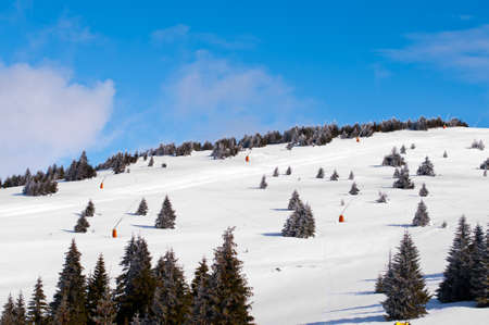 Slopes for skiing in Kopaonik resort, Serbia.の写真素材