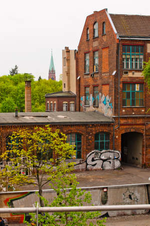 View from U-Bahn station Wedding in Berlin, Germanyのeditorial素材