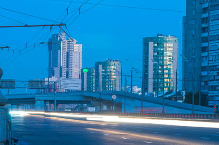 Zvenigirod shosse, Moscow west highway at morningの写真素材