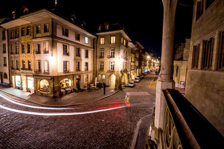 Postgasse street in Bern taken from city hall buildingのeditorial素材