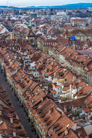 Street lines in old city center  Bern 