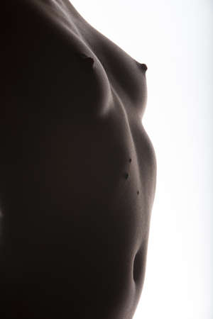 image of a hot woman's  body on white backgroundの写真素材