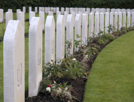 Military Cemetery of the second worldwar in Belgiumの写真素材