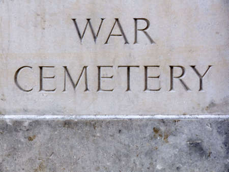 War Cemetery Plaqueの写真素材