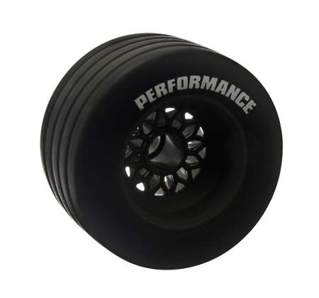 Tire isolated on white with the word performanceの写真素材