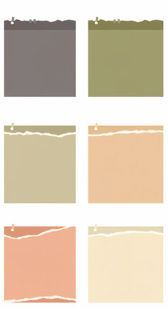 Set of beige, brown and beige paper sheets. Vector illustration.のイラスト素材