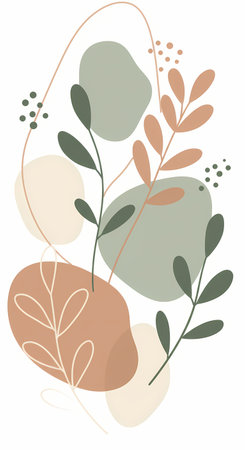 Hand drawn vector abstract floral illustration. Perfect for invitations, greeting cards, blogs, posters and more.のイラスト素材