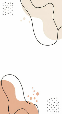 Minimalistic abstract background in pastel colors. Vector illustration. doodleのイラスト素材