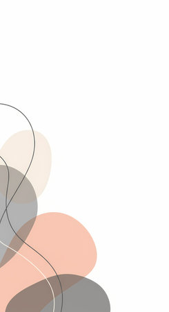 abstract background with beige, brown and gray shapes on white  doodleのイラスト素材