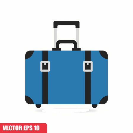 Suitcase icon. Luggage symbol. Flat design. Vector illustrationのイラスト素材