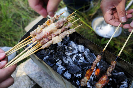 The barbecue is a delicious foodの写真素材