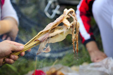 Barbecue squidの写真素材