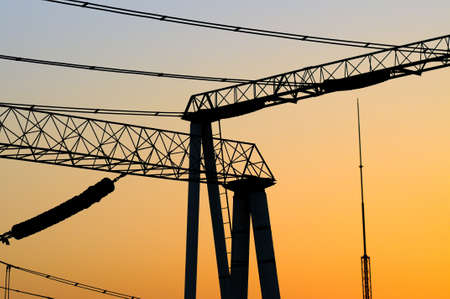 This is a 22KV substation, a complex substation equipment and high-voltage tower.