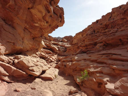 Colored canyon in Egypt, Sinaiの写真素材