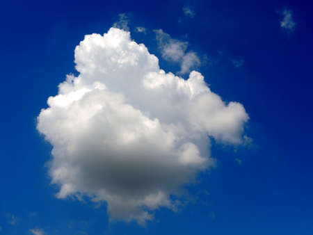White cloud in the blue sky