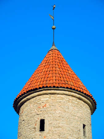 One of the towers of the Viru Gate in Tallinnの写真素材