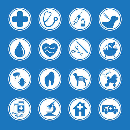 Icon for animal clinic and groomingのイラスト素材