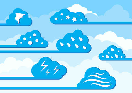 Season sky with clouds in a variableのイラスト素材