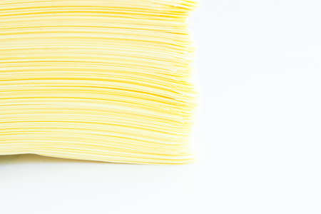 Yellow paper stacked together
