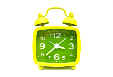 Green desktop clock is a beautifulの写真素材