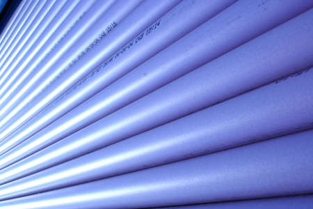 drainage pipes at street construction sight