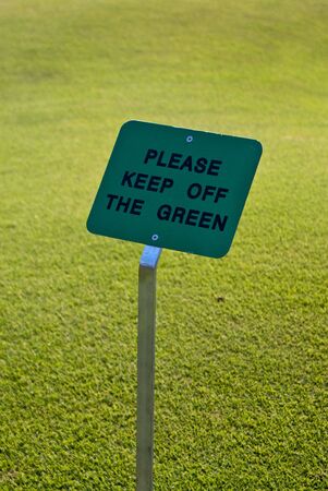 Please Keep Off The Greenの写真素材