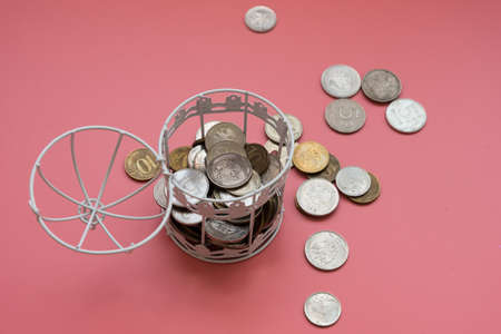 The door of the birdcage is open. The money broke free. The concept of investing money. The concept...