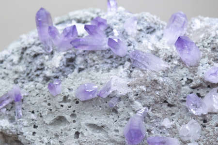 Close-up of an amethyst from Mexico. Background, gemstone texture