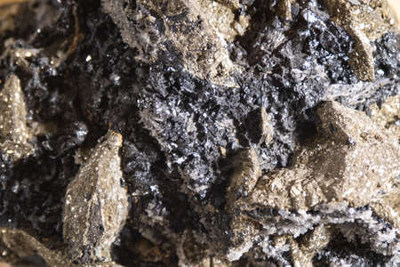 Calcite close-up. Background or texture of an ancient mineral