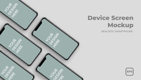 Screen phone mockupのイラスト素材