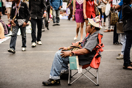 oldman in protestのeditorial素材