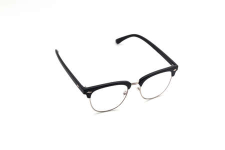 Black Eye Glasses Isolated on Whiteの写真素材