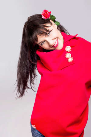 Red girlの写真素材