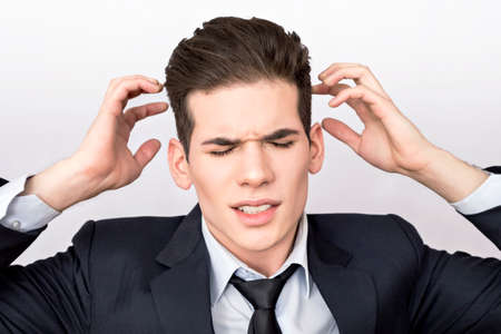 Headache businessmanの写真素材