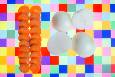 Carrots and onionの写真素材