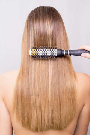 Gorgeous woman`s straight hairの写真素材