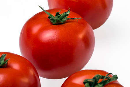 Tomatoes isolatedの写真素材