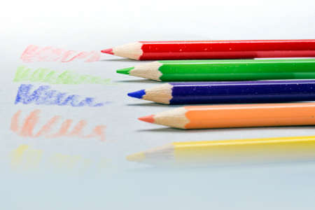 Multicolored crayons sketchingの写真素材