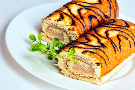 Hazelnut cakeの写真素材