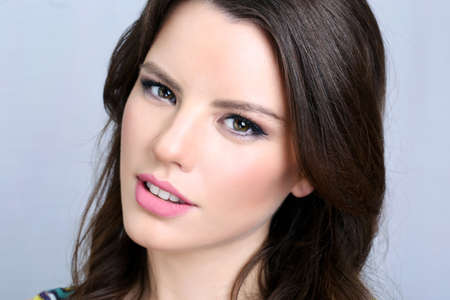 Beautiful face of a girlの写真素材