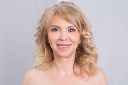 Beauty shot of a blonde womanの写真素材