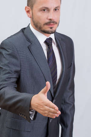 Businessman shaking handの写真素材
