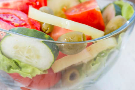 Vegetable salad closeupの写真素材