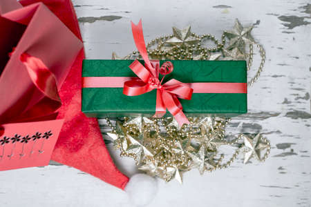 Green Christmas decorationの写真素材