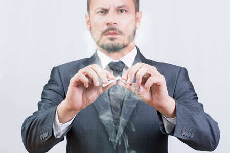 Businessman quits smoking