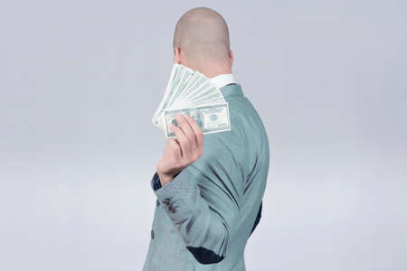 Bald man gamblingの写真素材
