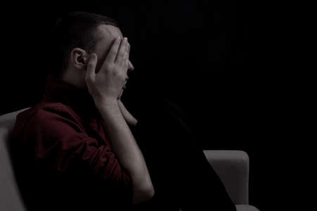 Man feeling depressedの写真素材