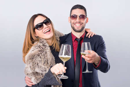 Couple celebrating anniversaryの写真素材