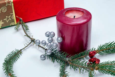 Christmas candleの写真素材